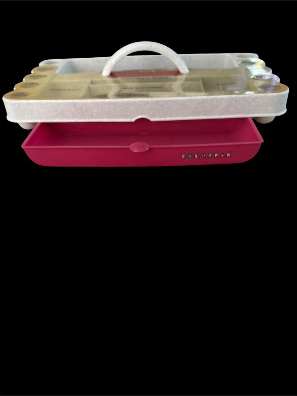RARE Vintage New with Tags Pink/Granite Portable Makeup/Jewelry Organizer 1992